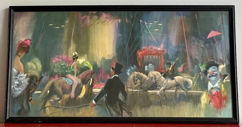 Fine Art Circus Litho Midcentury MCM MARCEL DULAC “Le Cirque” Vintage Clowns