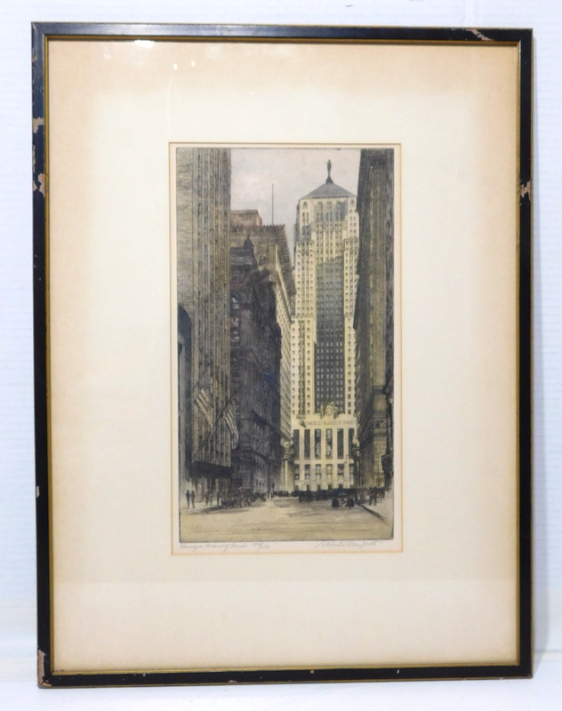S. Chester Danforth Signed Framed ‘Chicago Board of Trade’ Etching 133/250
