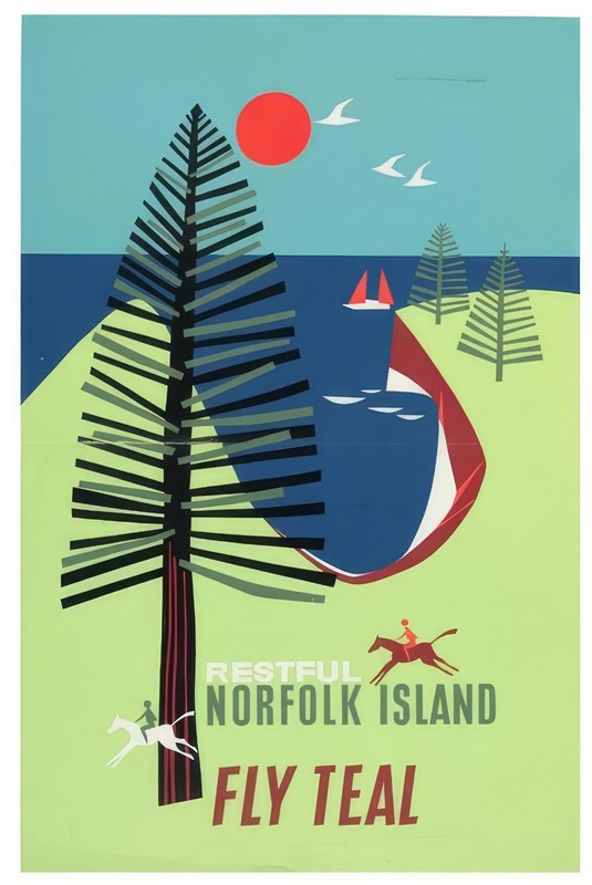 Tasman Empire Airways Limited (TEAL) Norfolk Island Travel Poster-artofuniverse0