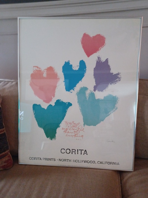 Vintage Corita Kent Love 22x28 Print Be of love a little more careful Signed❤️