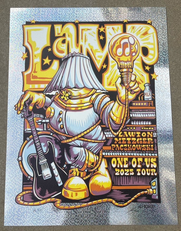 LAMP 2025 Donut Foil Variant Tour Poster Diver #’d /35 By AJ Masthay