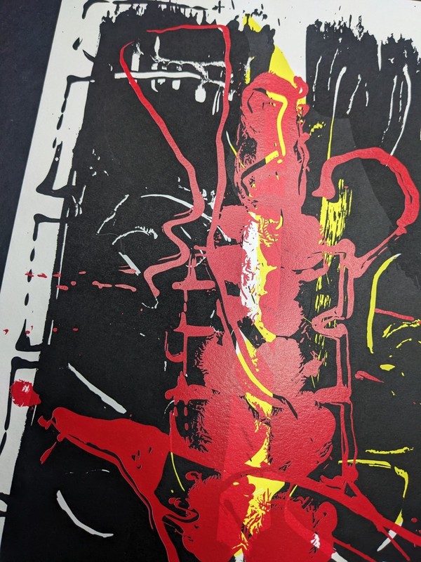 Ina Lindemann, Abstract Composition (Black), Silkscreen, Signed, 1992 gallery