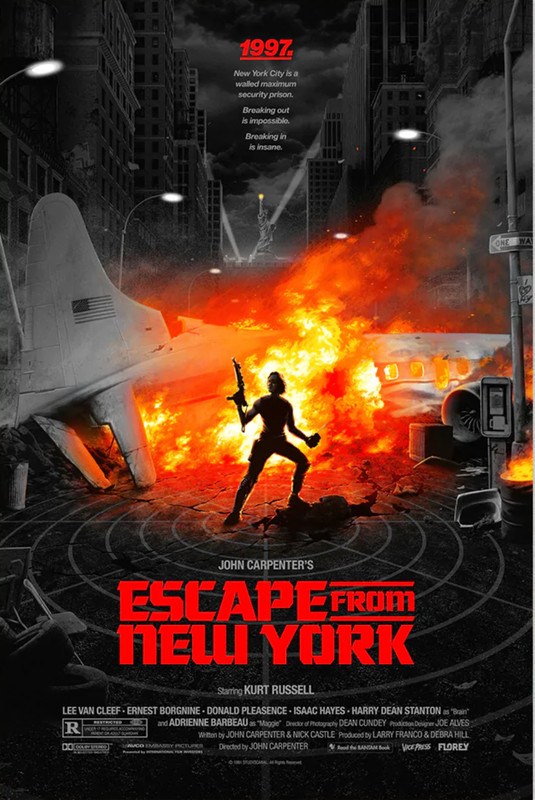 Escape From New York John Carpenter Movie Film Foil Poster Print Art 24×36 Mondo