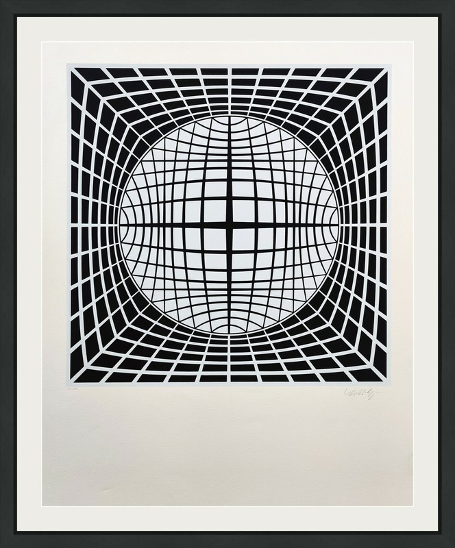 VICTOR VASARELY «TER-UR» | SIGNED SERIGRAPH | OP ART | FRAMED | MAKE AN OFFER