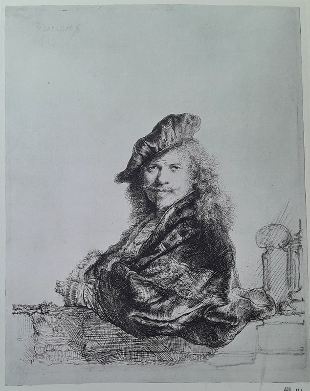 REMBRANDT SELF PORTRAIT Print C1929