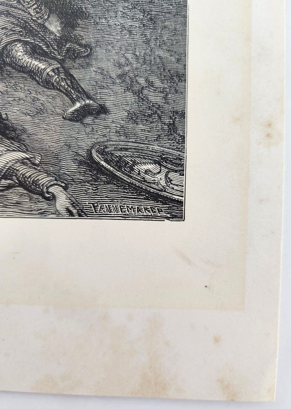 Knights Attack Saracens Antique 1855 Engraving History Crusades Book Plate gallery