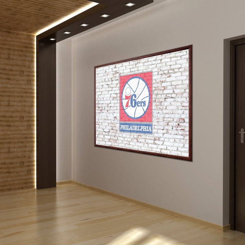 Philadelphia 76ers Basketball Wall Art Print NBA Gift Man Cave POSTER CANVAS gallery