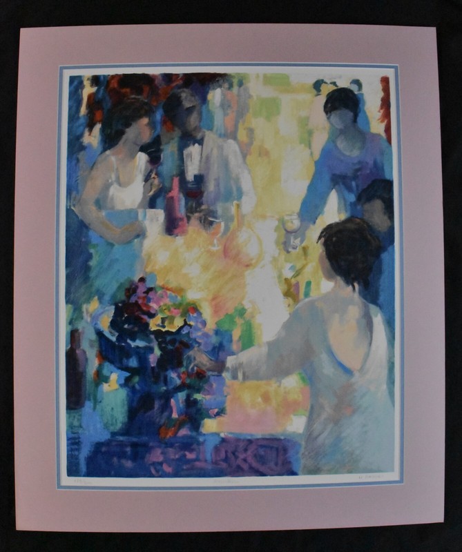 VTG. MONIQUE BARONI (1930-2016) «DEGUSTATTION» SERIGRAPH SIGNED NUMBERED 139/200