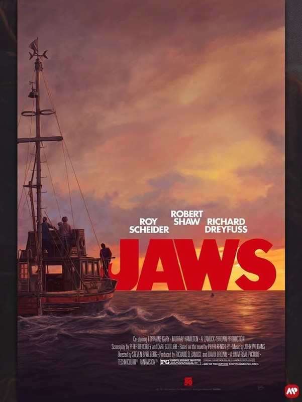 Jaws: The Orca At Sunset With Roy Scheider, Robert Shaw, And Richard Dreyfuss.