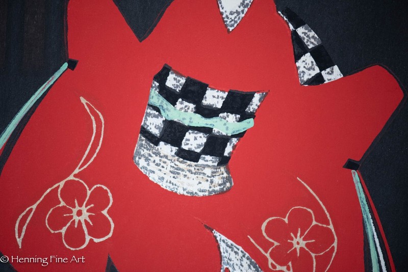 Kaoru Kawano Japanese Woodblock Dancing Figure Kamuro, FINE! gallery