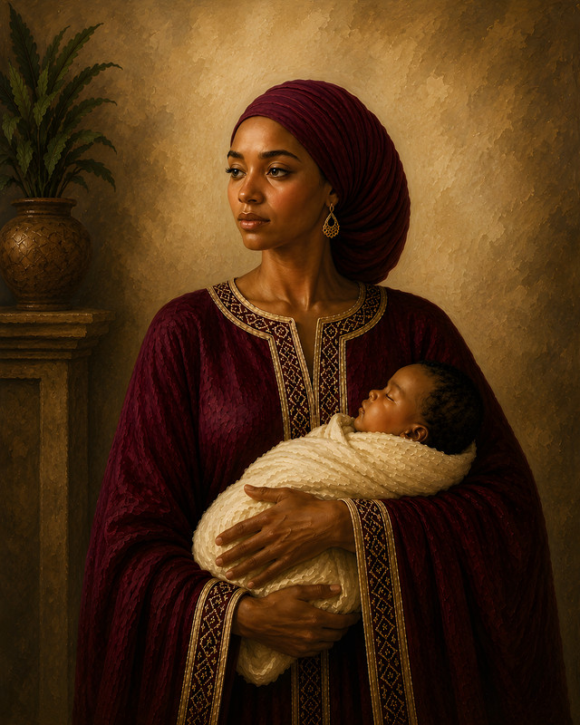 «Maternal Elegance» Art Print- 16″ X 20″