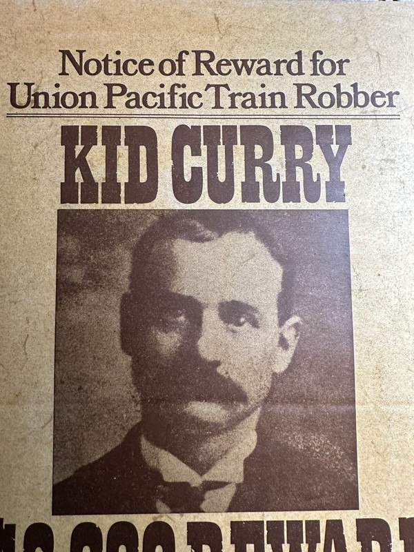 Notice Reward Union Pacific Train Robber Kid Curry Poster 15.5 x 10.5" Parchment gallery