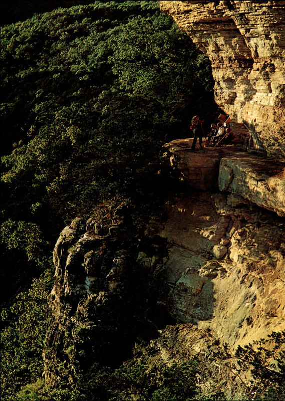 1973 Vintage Print Big Bluff Buffalo River Arkansas Ozark Cliff Mountain Rocks