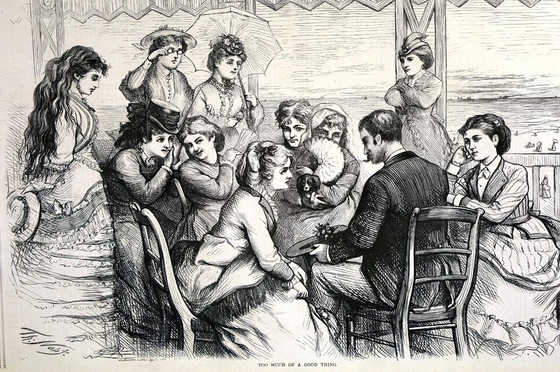 Thomas Nast 1871 – LOVE MARRIAGE ROMANCE ELIGIBLE BACHELOR Antique Print Matted
