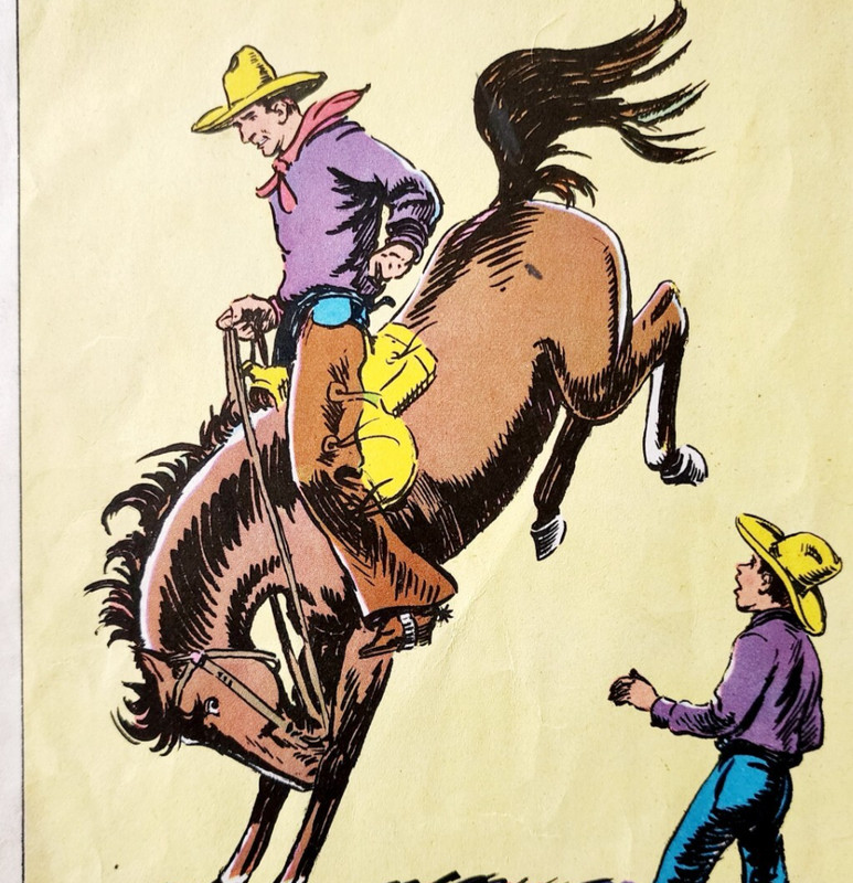 1947 Bill & The Circus Ginger Cowboys Art Sanford Tousey Plate Book Print DWF16