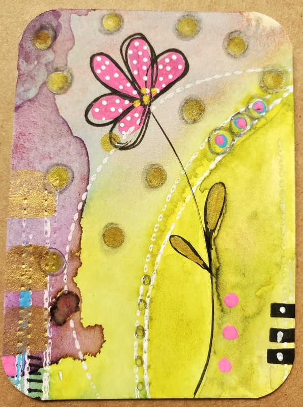 ACEO Original Watercolor Art 2.5″ x 3.5″ Numbered And Signed OOAK Mixed Media