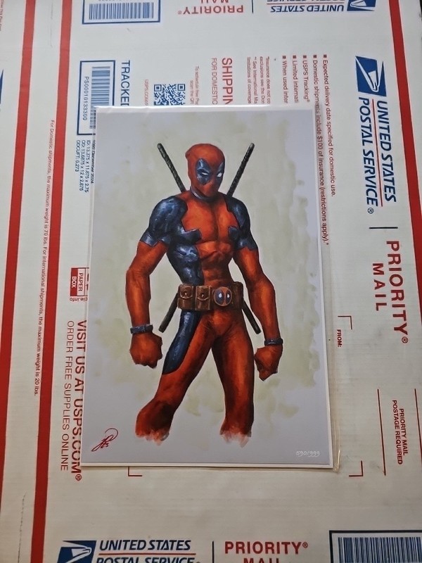 Deadpool Print By Johnny Desjardins #590 Limited To 999