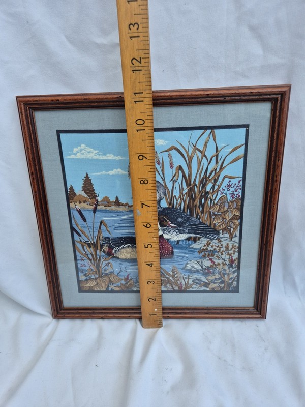 Framed Fabric Print Of "Wood Ducks" By Wisconsin Artist Sharon Manka gallery