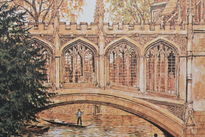 The "Bridge of Sighs" at St. John's College in Cambridge Print (10 1/4 x 8 1/2) gallery
