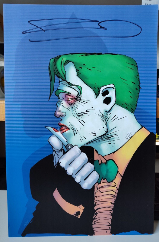 BATMAN THE JOKER 11 X 17 PRINT HAND SIGNED BY FRANK MILLER w/COA