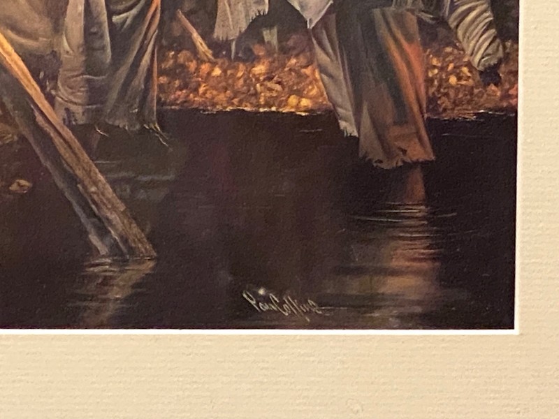 Underground Railroad, by Paul Collins framed lithograph 22" x 18" Harriet Tubman gallery