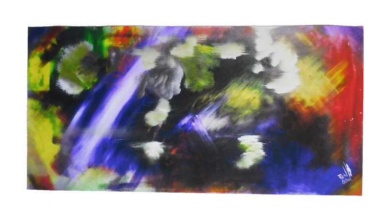 Abstract Galaxy Clouds Storm Original Giclée 1st Edition Print Art by Rain Crow