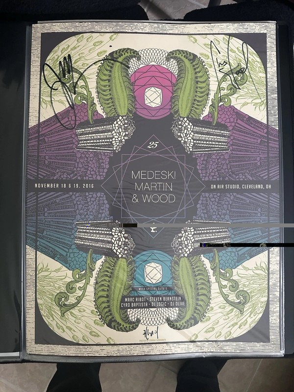Medeski Martin & Wood 2016 Cleveland OH Band Signed #’d Concert Print