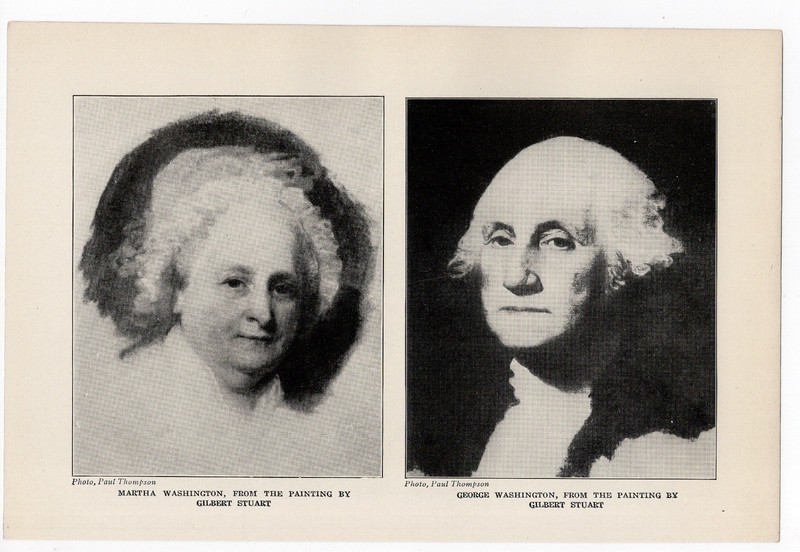 George & Martha Washington Family Portraits 1921 Antique Print gallery