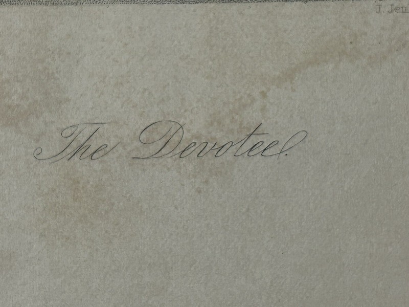 Rare Antique Vintage Old Print, “The Devoted”1845 Fisher Engraving gallery