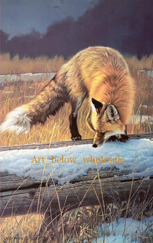 Nancy Glazier Out for Lunch Red Fox Signed & Numbered Limited Edition Print