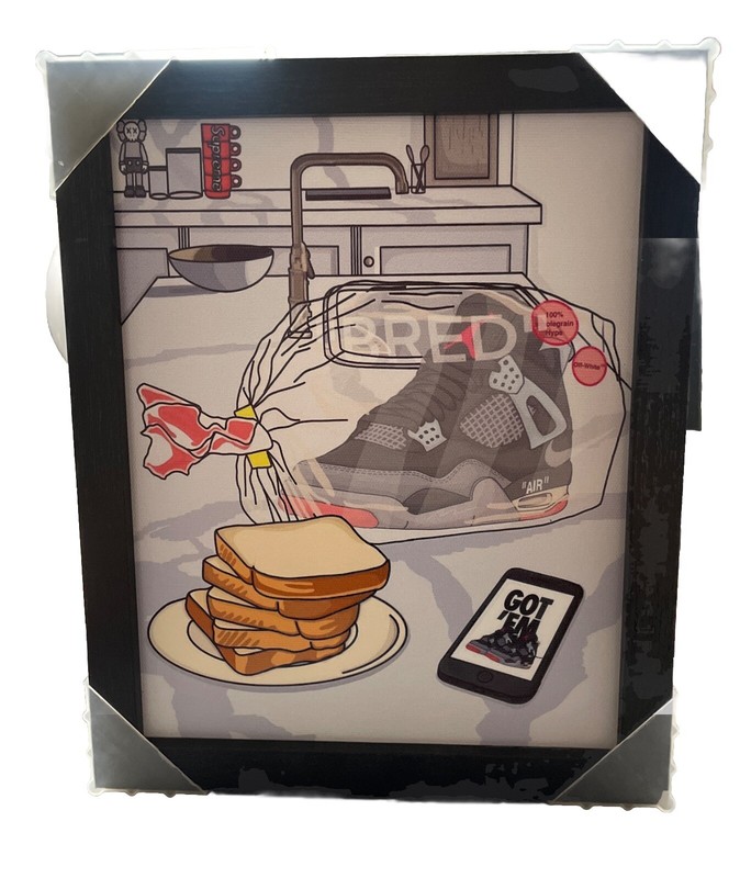 Framed Wall Art Air Jordan Sneaker Wall Art, Basketball Shoes 8x10