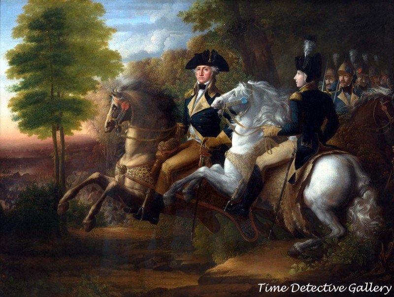 «Washington & Lafayette at Battle of Brandywine» – Revolutionary War Art Print