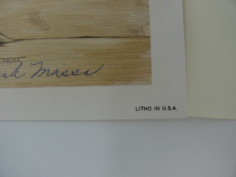 Nautical Beach Still Life Vintage 1978 Signed Lithograph by Artist Frank Massa gallery