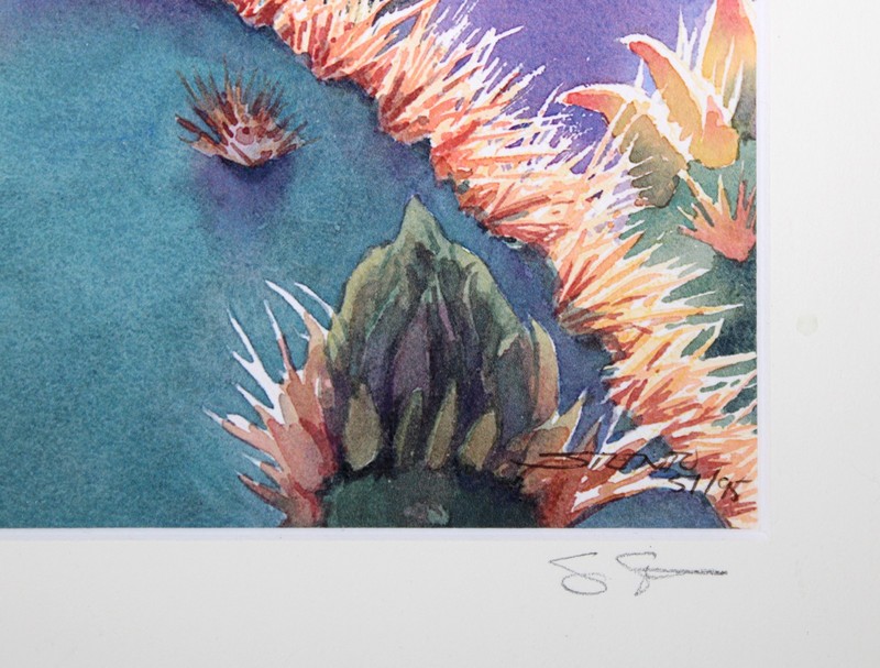 Cactus Flower Print Steve Stento Arizona Custom Frame 18x20 gallery