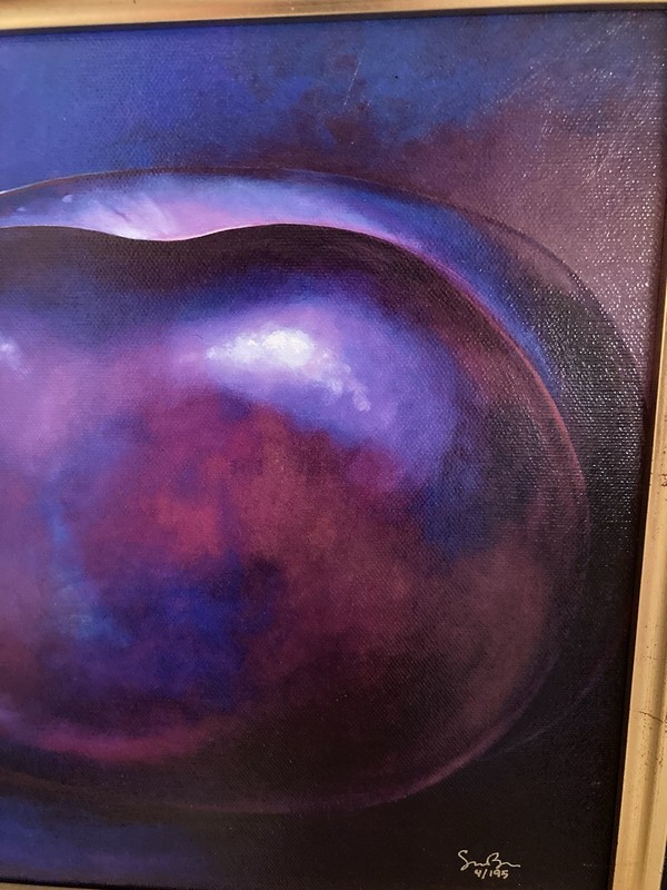 Simon Bull Ltd. Edition "Holding The World In Your Hands” Plum 4/195 Gallery gallery