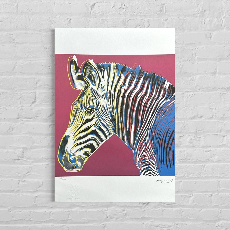Andy Warhol Zebra Lithograph on Arches 300gsm 16.5x23in (42×59 cm)