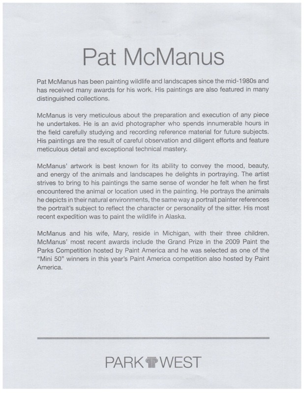 Pat McManus “September Song” Seriolithograph” Park West 7” X 9 3/8” w/ COA 2015 gallery