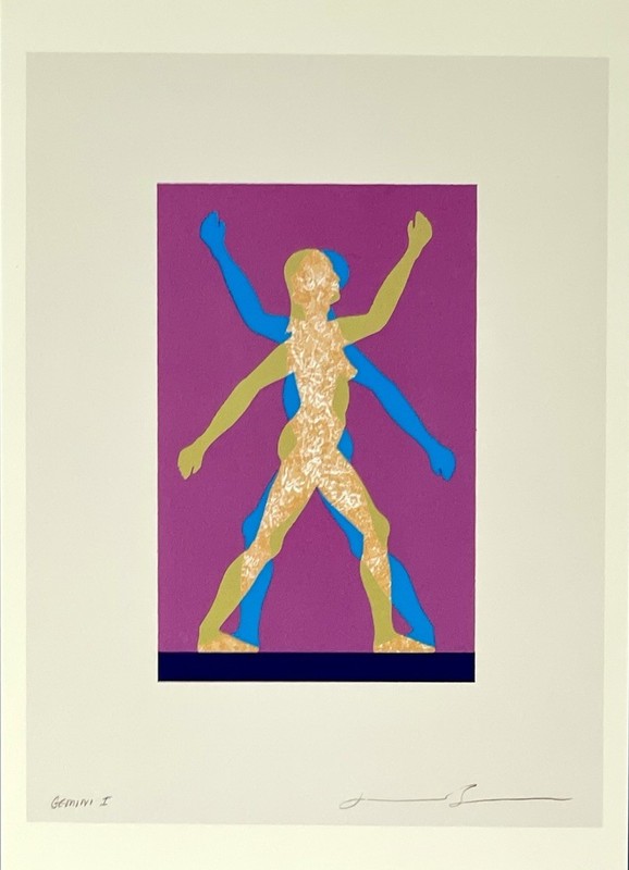 Jonathan Borofsky Art Print Card «Male/Female» 2000 Gemini G.E.L. NYC 4.25×6″