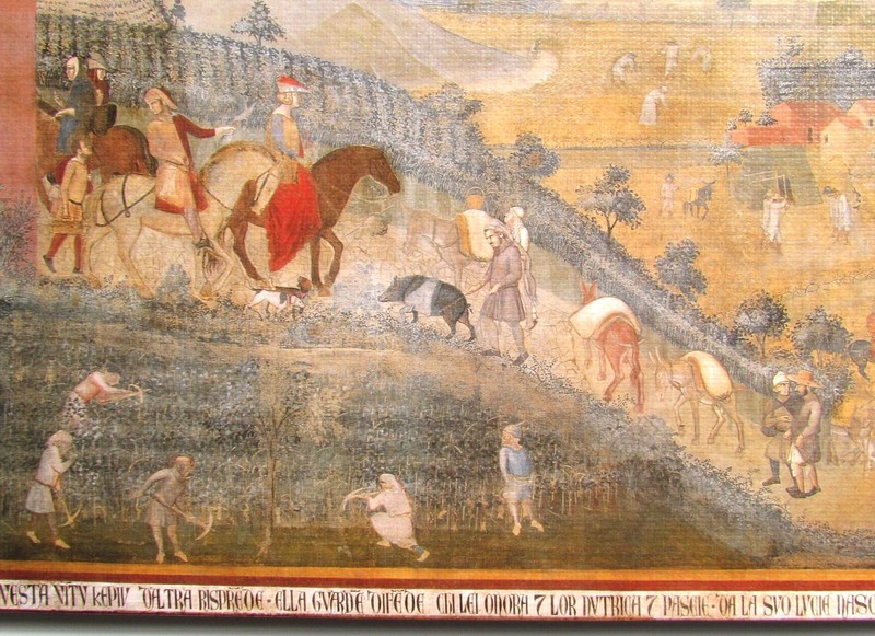 Ambrogio Lorenzetti · Allegory of Good Government, print on wood 380mm x 180mm gallery