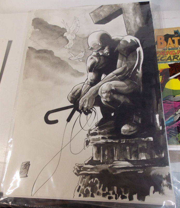 Comics Art sketch11″x17″ DAREDEVIL watercolor on Strathmore paper by James Slay