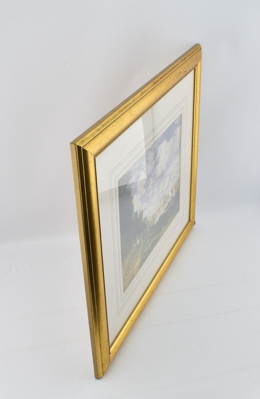 VTG Monet Framed Art Print - River Walk at Argenteuil VIK03 Made in England gallery