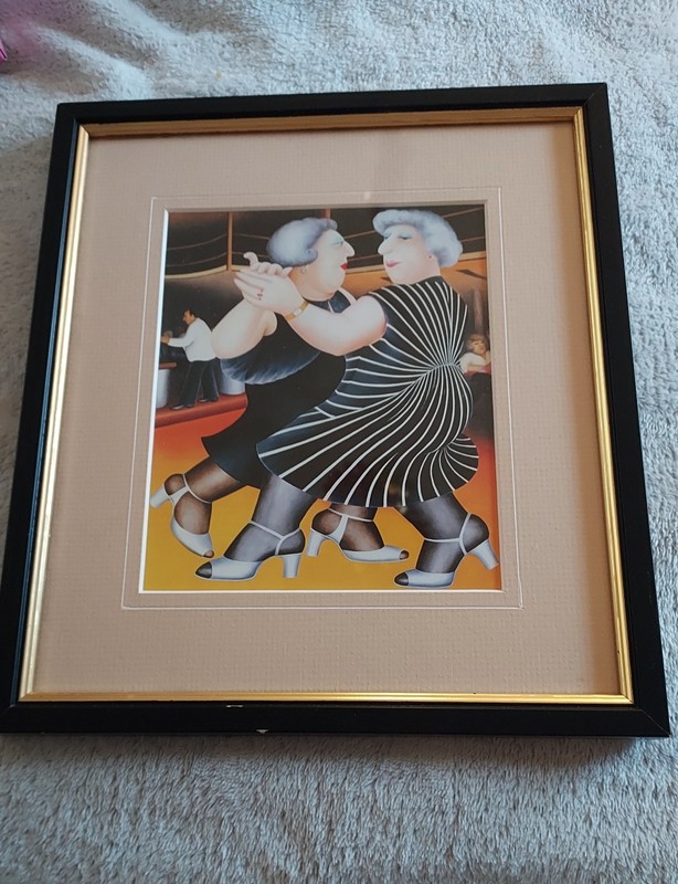 Beryl Cook ‘Dancing On The QE2’ print FRAMED