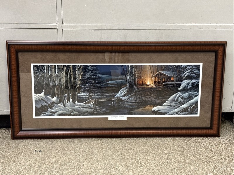 TERRY REDLIN CUSTOM FRAMED / MATTED Sharing The Solitude B13￼