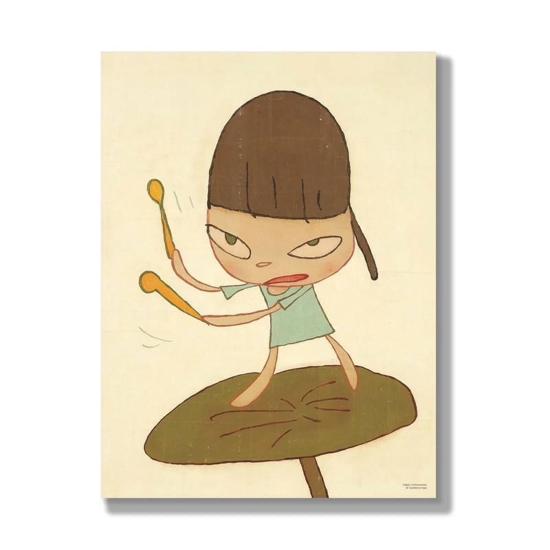 Yoshitomo Nara «Marching on a Butterbur Leaf» Offset Lithograph Art Print