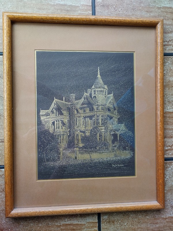 Paul M. Breeden «Haas Lilienthal House San Francisco» 1981 Gold Foil Etching