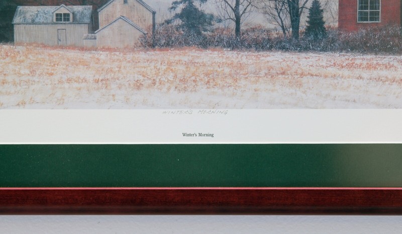 Landscape by David W. Knowlton "Winters Morning" Framed Print Signed 135/950 gallery