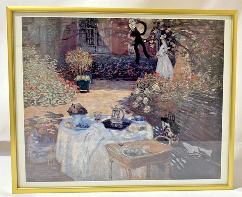 Claude Monet Framed& Matted "The Luncheon" In The Garden at Argenteuil 12"x10" gallery