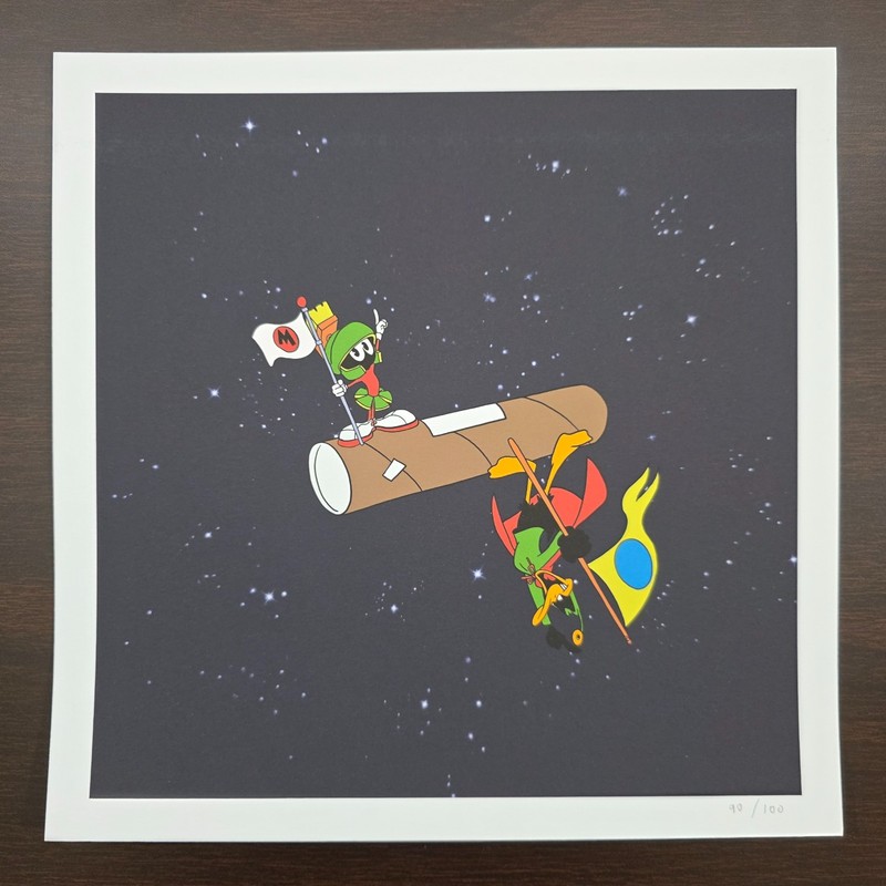 Raid71 Daffy Duck & Marvin The Martian 10x10 Numbered /100 Art Print