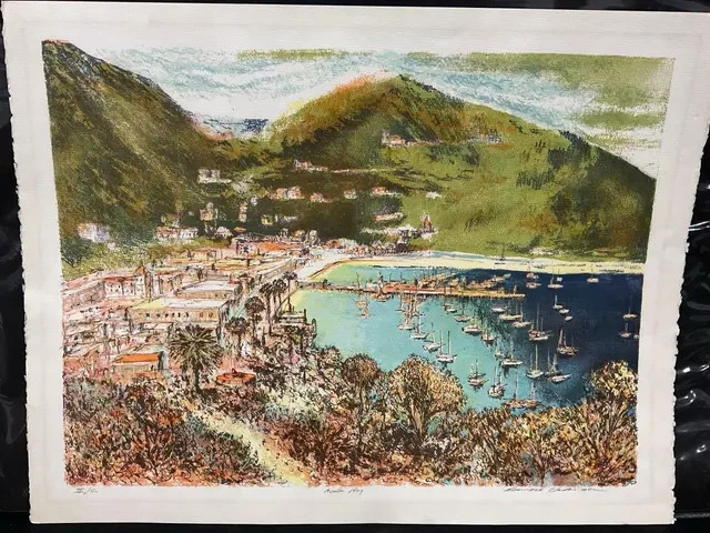 Francis «Frank» Caldwell «Avalon Bay on Catalina» Signed & Numbered Lithograph
