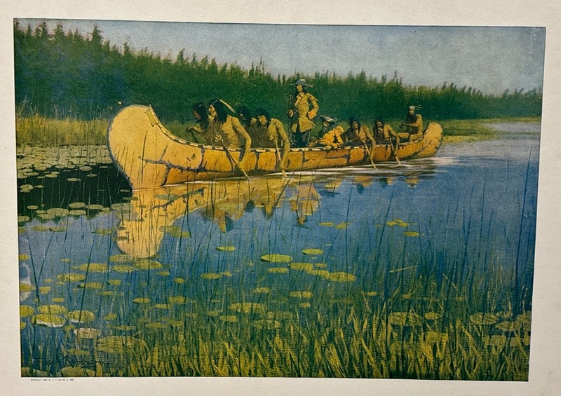 1906 P. F Collier & Son Great Explorers IV-Raddison Halftone Frederic Remington